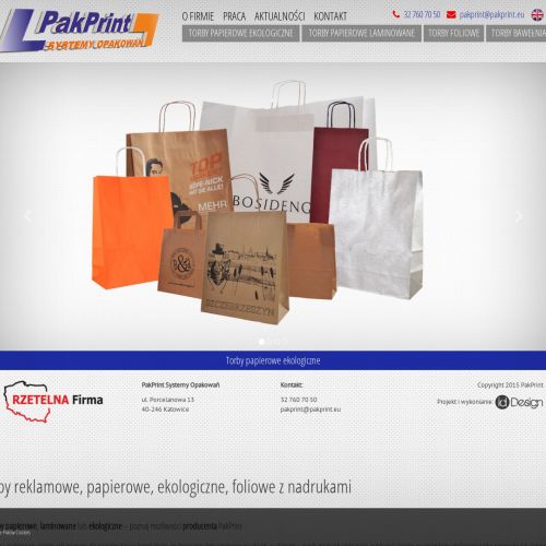 Poznań - torby papierowe uchwyt płaski
