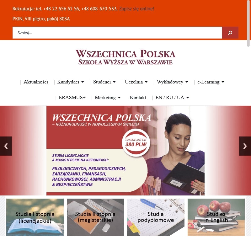 Warszawa - informatyka podyplomowe