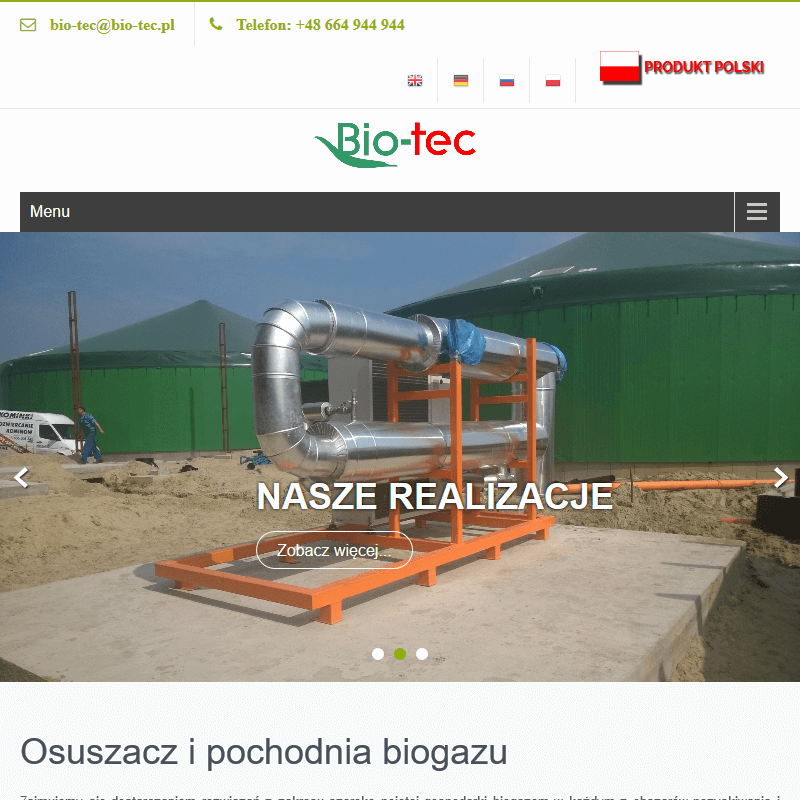 Osuszanie biogazu