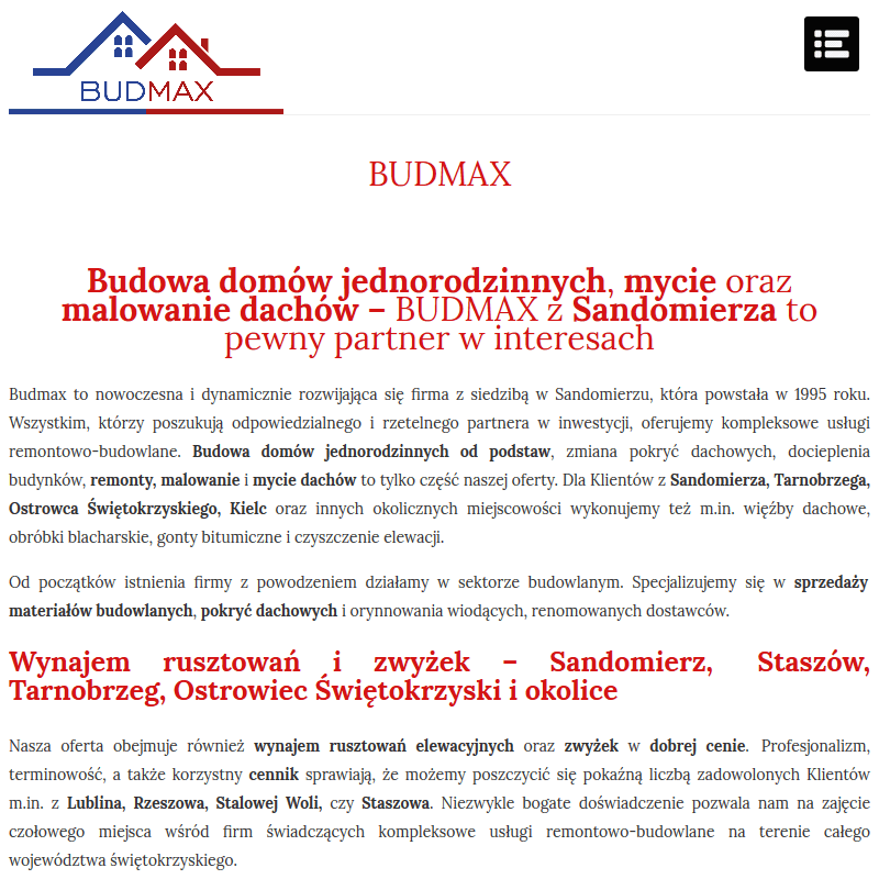 Połaniec - wynajem rusztowań