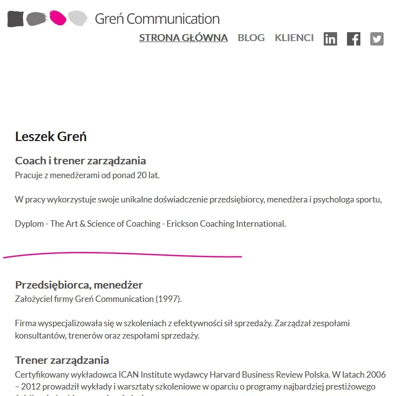 Warszawa - trener dla managera dużej firmy