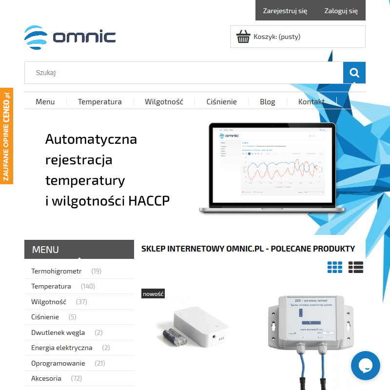 Kanałowy system rejestracji temperatury w Warszawie