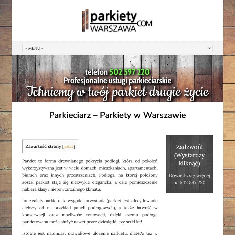 Układanie parkietu Warszawa