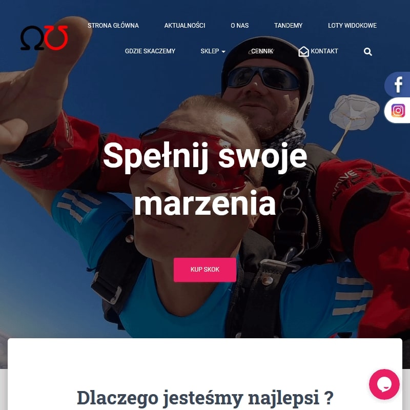 Skoki spadochronowe vouchery prezentowe w Gliwicach